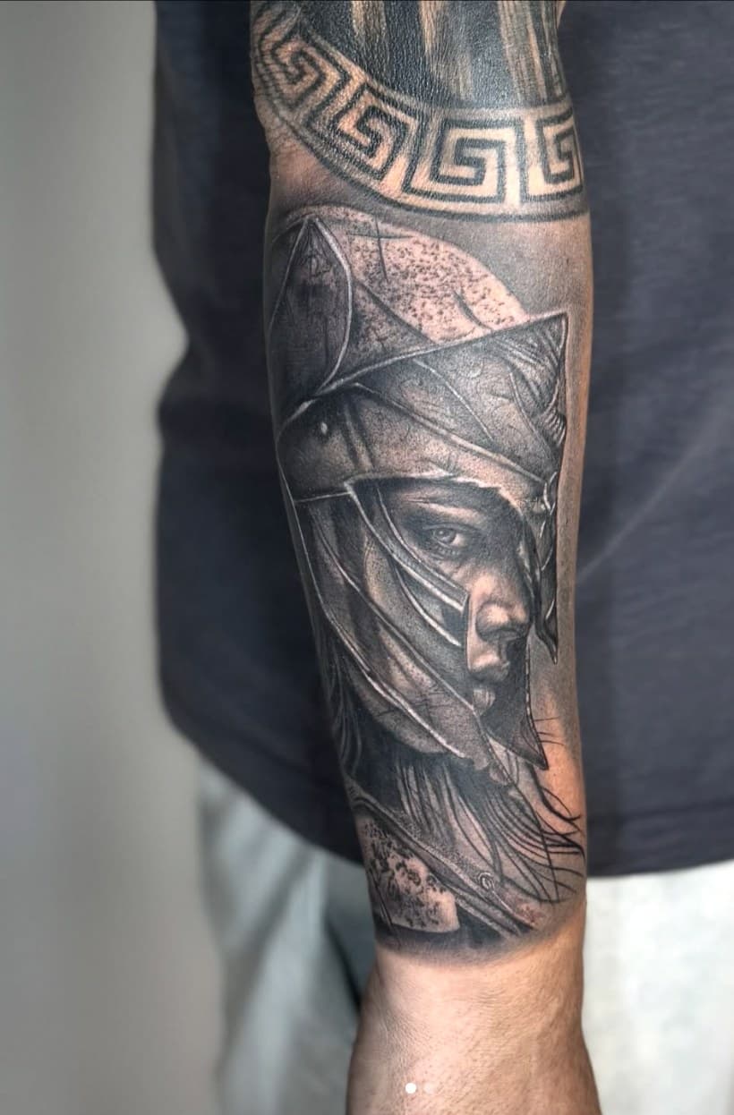 Spartanerin Tattoo, Unterarm, Realistic, Landshut