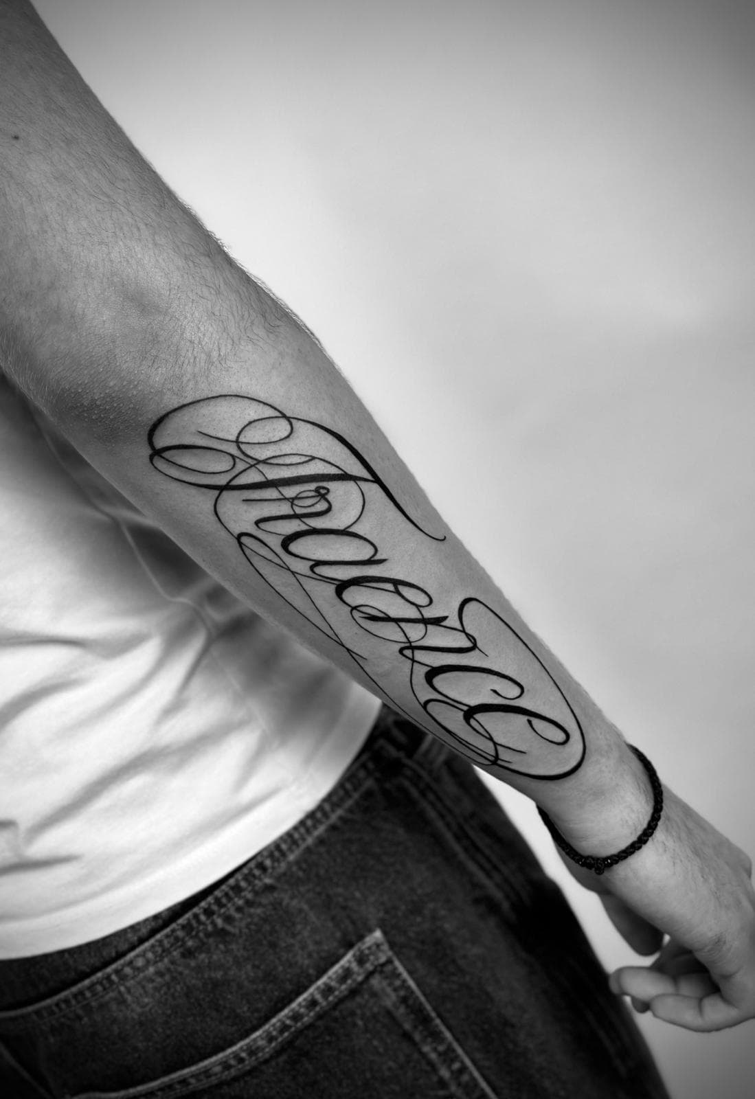 Florence Schriftzug Tattoo, Unterarm, Landshut